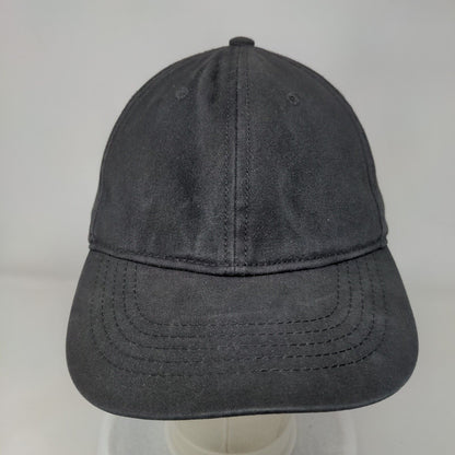 Unbranded Slideback Hat Black OSFM Adjustable Vented Holes 6 Panel Blank