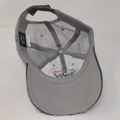 Grateful Thankful Blessed Trucker Hat Gray One Size Mesh Back Distressed Katydid