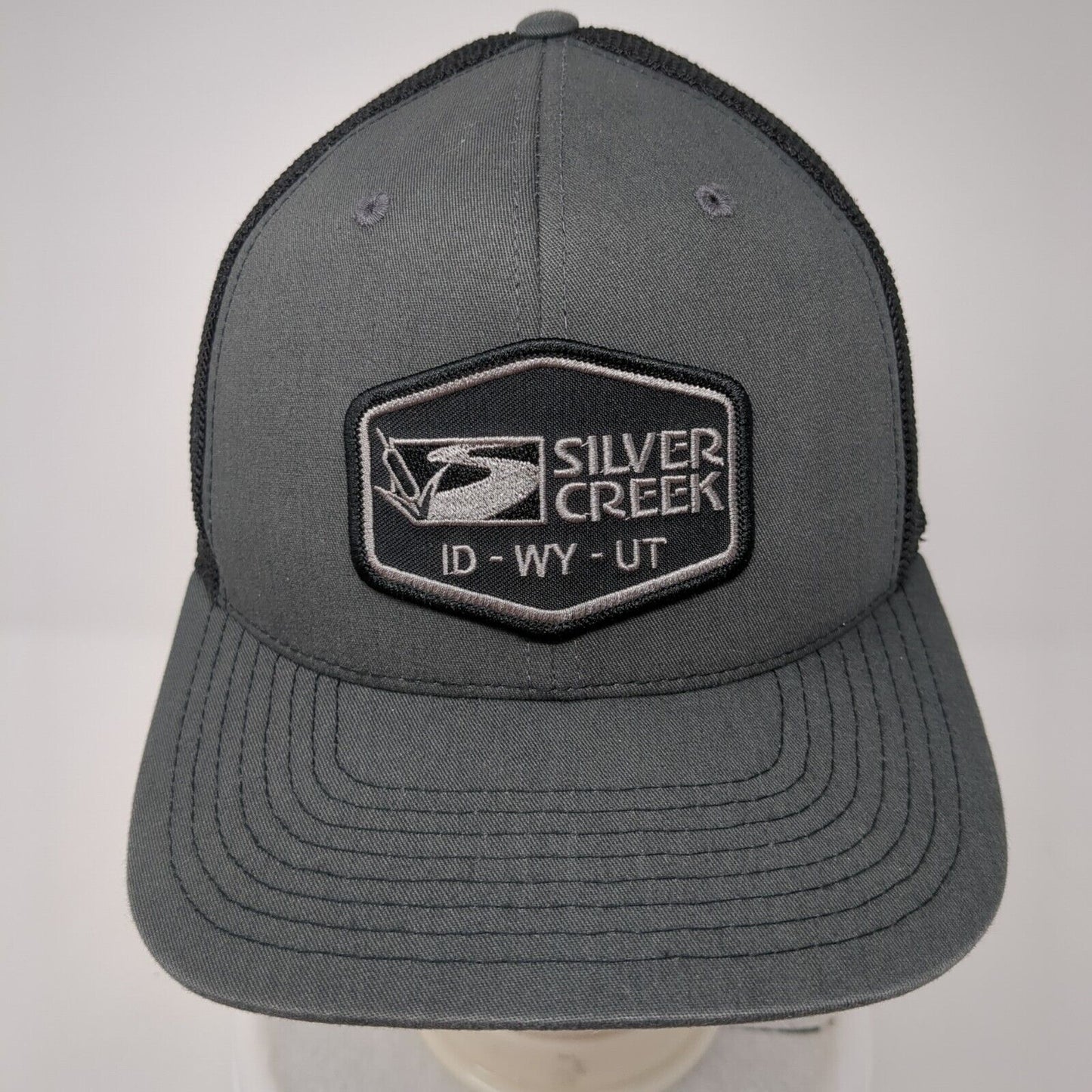Silver Creek ID-WY-UT Snapback Trucker Hat Gray One Size Mesh Back Richardson