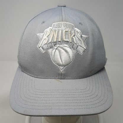 Mitchell & Ness NBA New York Knicks Snapback Hat Gray White One Size Embroidered