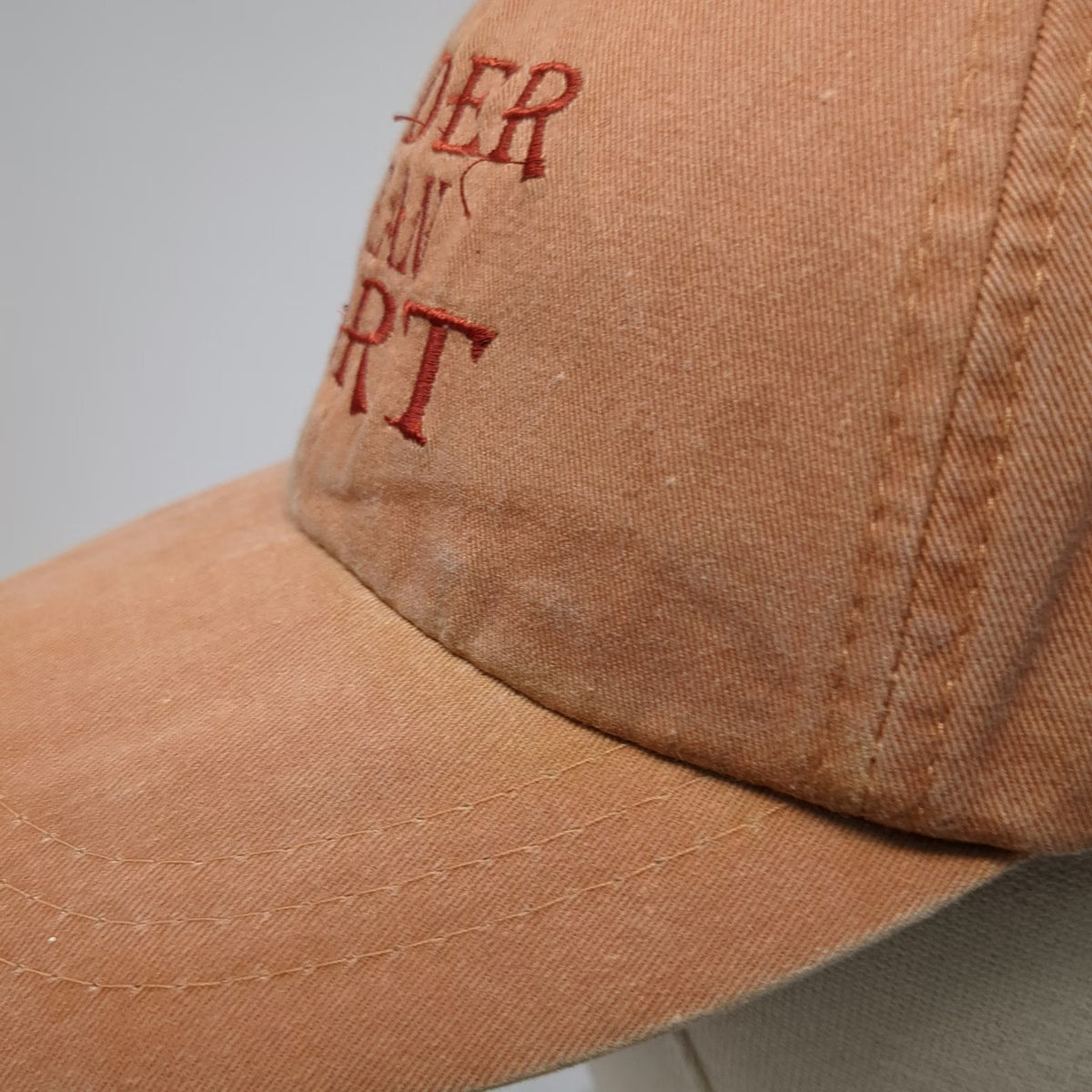 Adams Baseball Cap Orange One Size Older Than Dirt Sedona Mountain Leather Hat