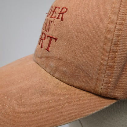 Adams Baseball Cap Orange One Size Older Than Dirt Sedona Mountain Leather Hat