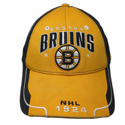 Boston Bruins NHL Old Time Hockey Baseball Cap Yellow Black One Size Logo 1924