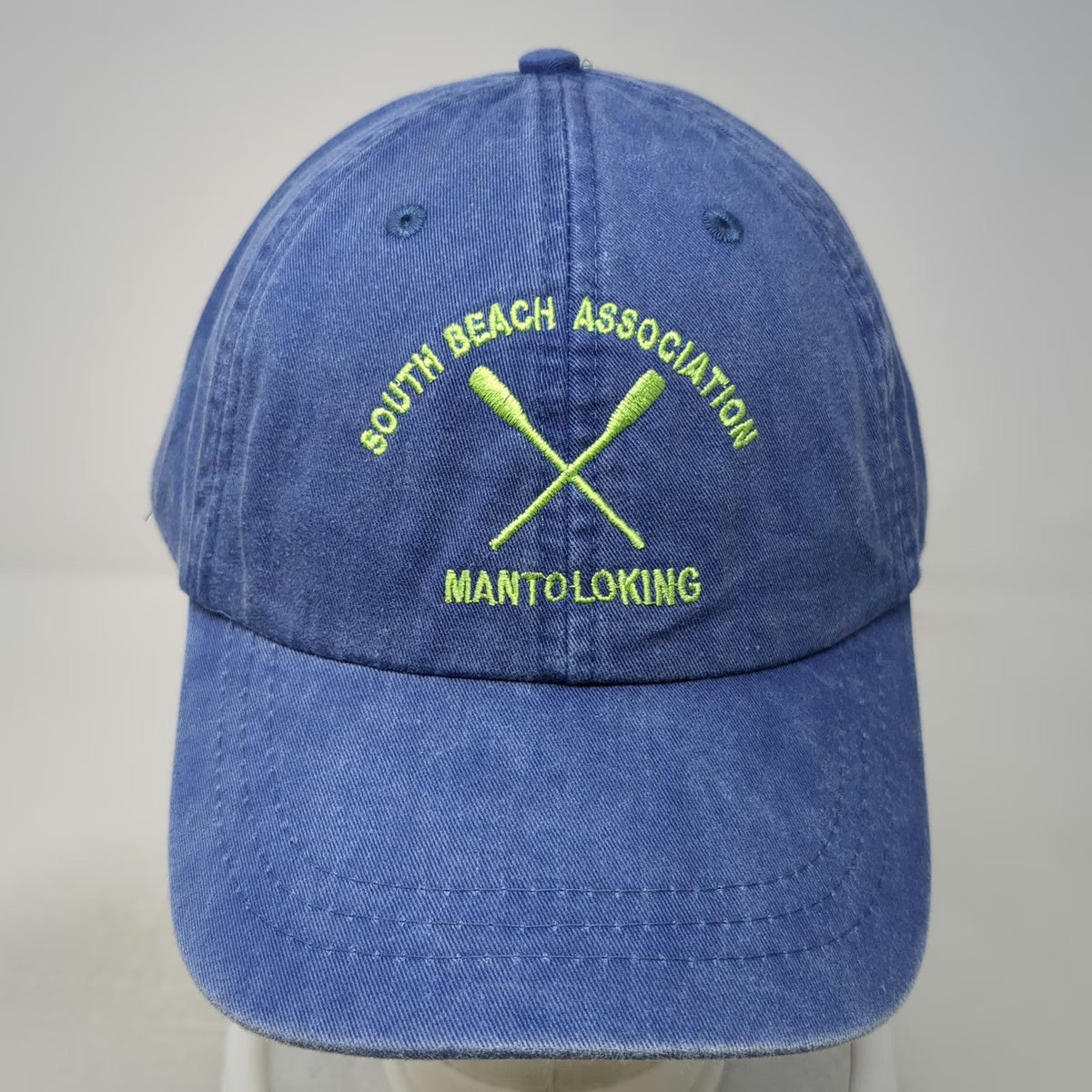 Adams Blue OSFM Baseball Cap Hat South Beach Association Mantoloking Oars Logo