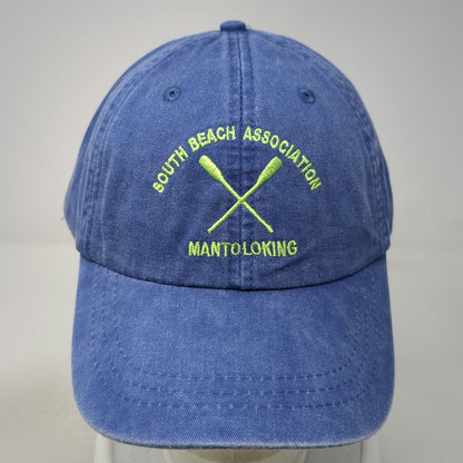 Adams Blue OSFM Baseball Cap Hat South Beach Association Mantoloking Oars Logo