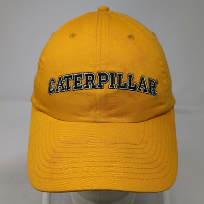 Caterpillar Yellow Baseball Cap One Size Embroidered Logo Cotton Slideback Hat
