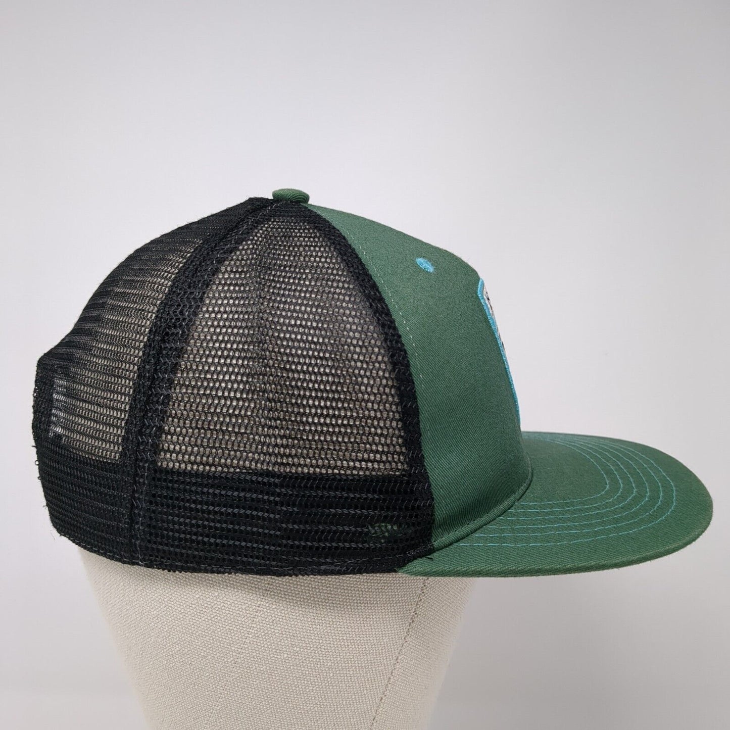 Hydrus Board Tech Snapback Trucker Hat Green One Size Mesh Back 6 Panel