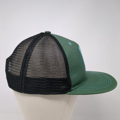 Hydrus Board Tech Snapback Trucker Hat Green One Size Mesh Back 6 Panel