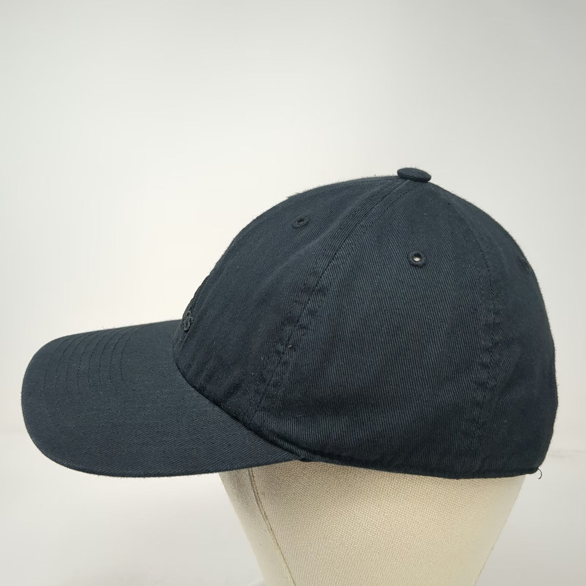 Adidas Baseball Cap Black OSFM Cotton Tonal Logo Climalite Slideback Strap Hat