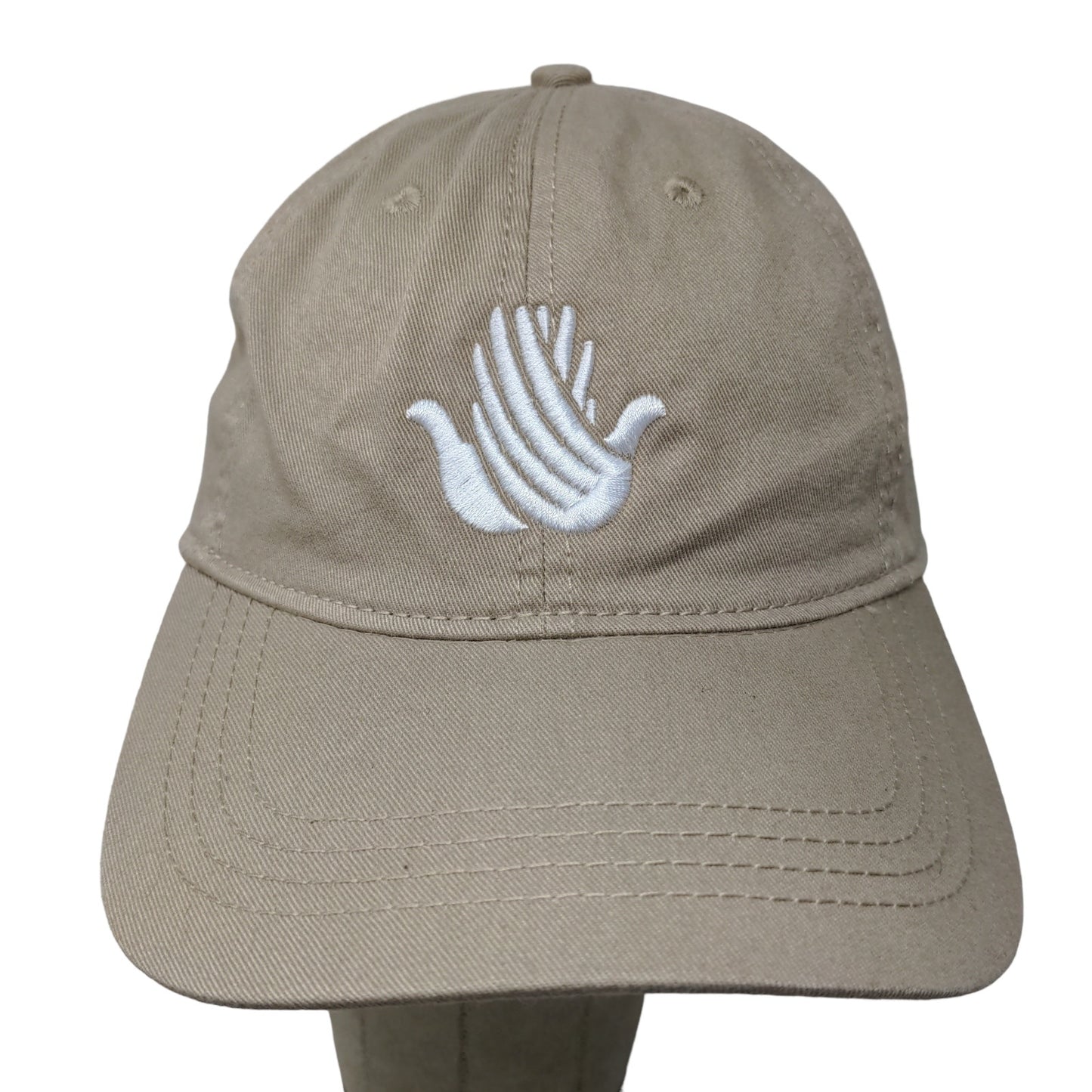 Cap America Men's Slideback Hat Tan Adjustable Embroidered Hand Logo