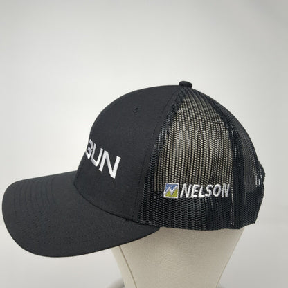 BIG GUN Nelson Snapback Trucker Hat Black One Size Mesh Back Outdoor