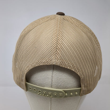 Pacific Headwear Snapback Trucker Hat Brown OSFA Mesh Back Patch