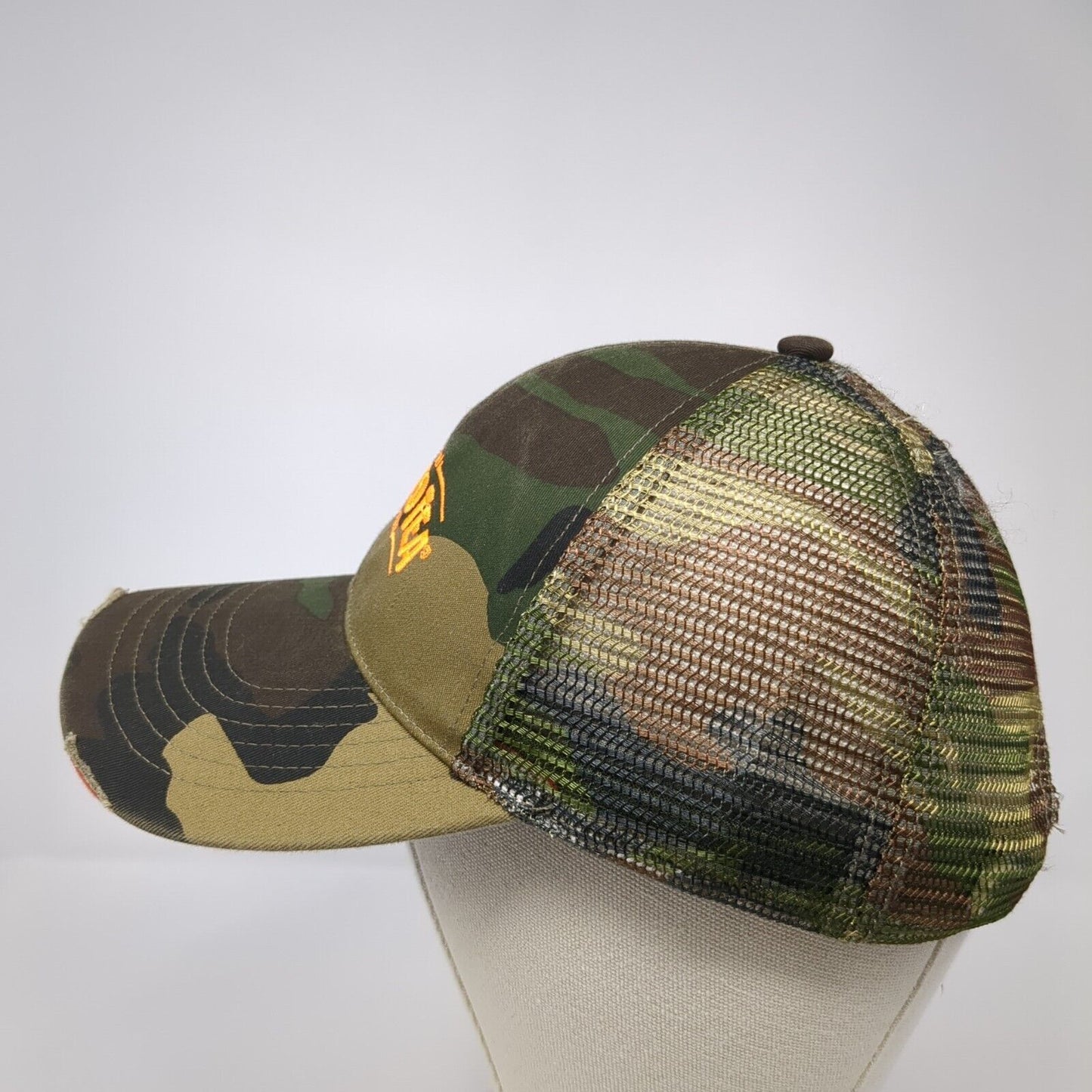 The Original Twisted Tea Hard Iced Tea Strapback Trucker Hat Camouflage OS Mesh