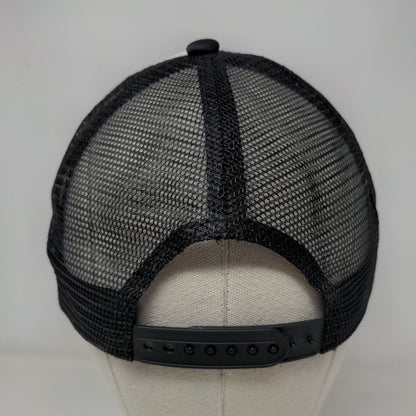 Find Snapback Mesh Back Rope Trucker Hat Black One Size Embroidered