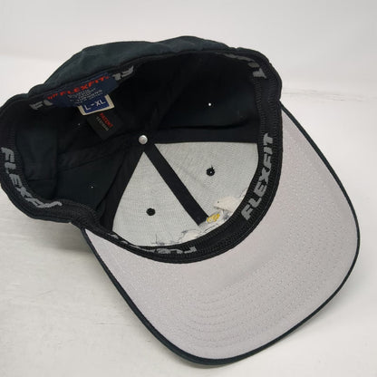 Flexfit Baseball Cap Black XL Cali Bamboo Hat Embroidered Logo Stretch Fit