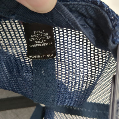 NFD Training Snapback Trucker Hat Blue One Size Mesh Back Embroidered