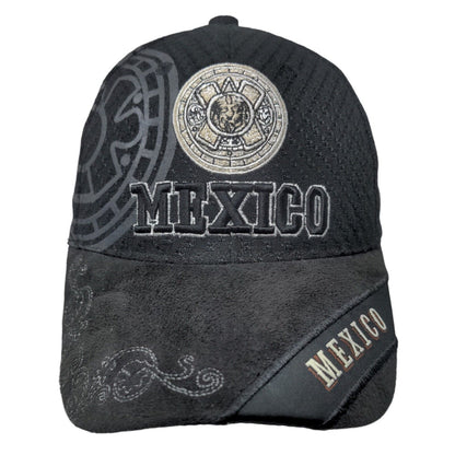 Mexico Strapback Hat Black One Size Embroidered Adjustable 6 Panel KF Cap