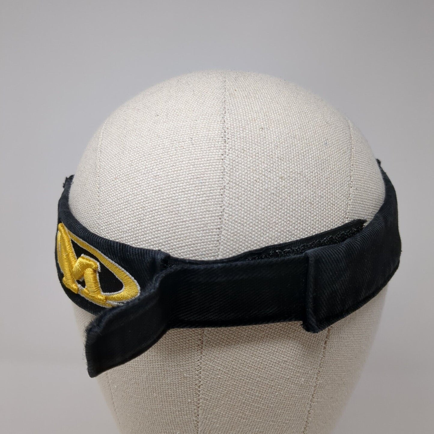 Marker Strapback Sun Visor Cap Black One Size Adjustable Embroidered Lightweight