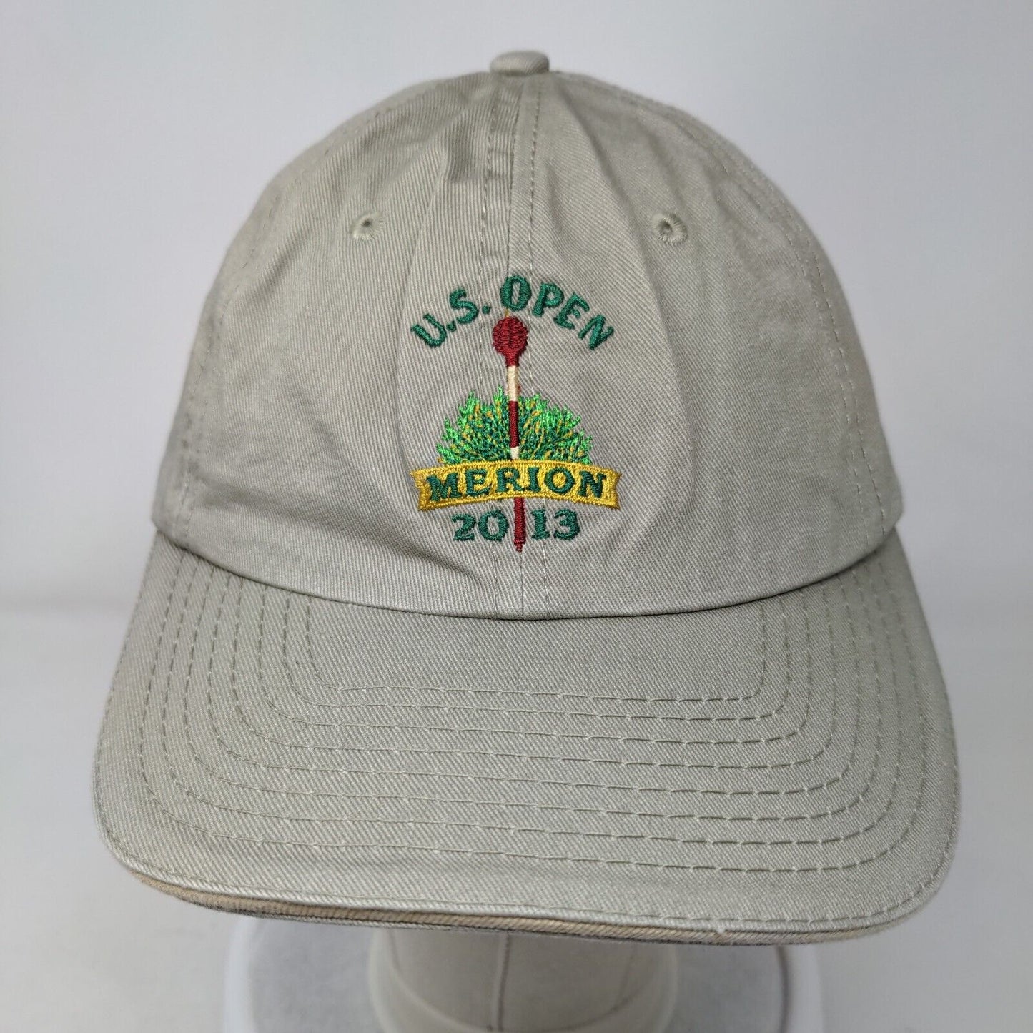 US Open 2013 Merion Slideback Hat Tan One Size Embroidered USGA Member