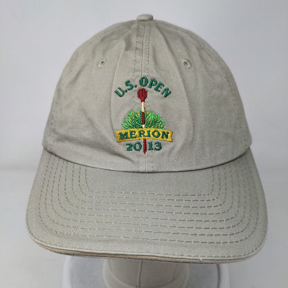 US Open 2013 Merion Slideback Hat Tan One Size Embroidered USGA Member