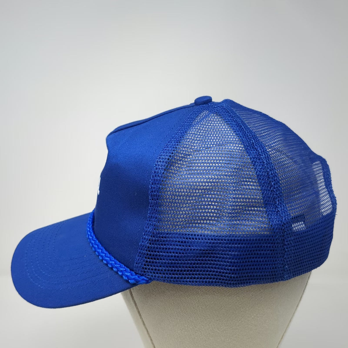 Port Authority Trucker Hat Blue One Size Corona Football Rope Mesh Snapback