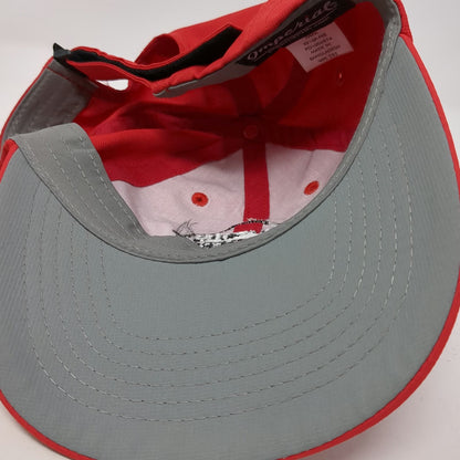 Imperial Baseball Cap Red One Size Hughes Brothers Recycled Polyester Gray Hat