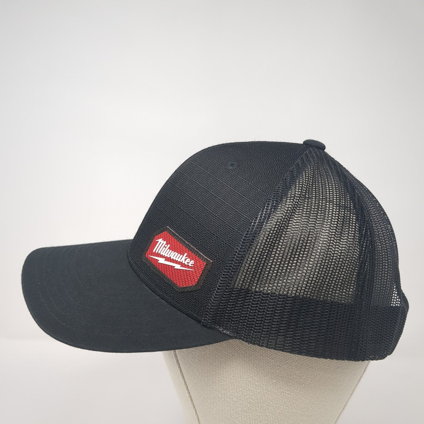 Milwaukee Snapback Mesh Back Trucker Hat Black One Size Adjustable