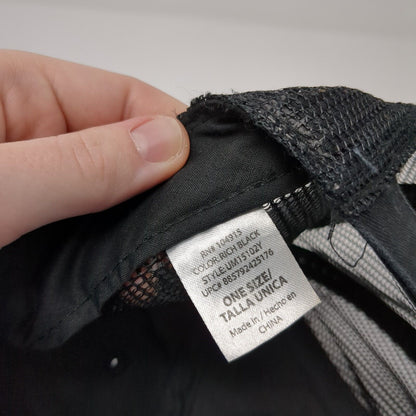 Unbranded Strapback Trucker Hat Black One Size Adjustable Mesh Back Blank