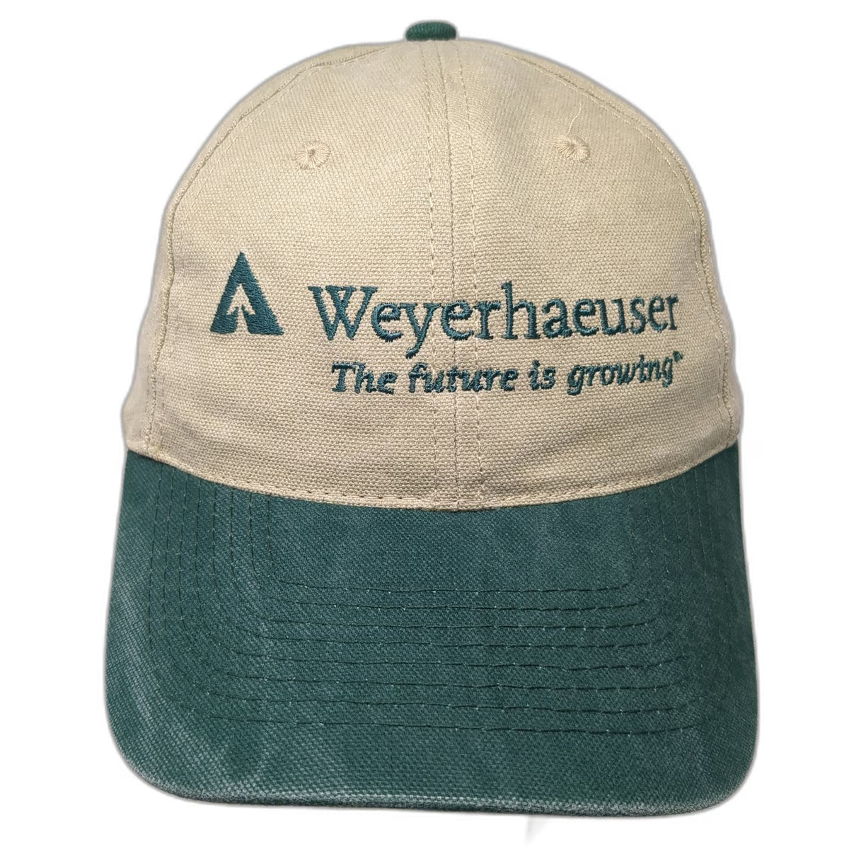 Boise Hat Baseball Cap Beige Green One Size Weyerhaeuser Timberland Strapback