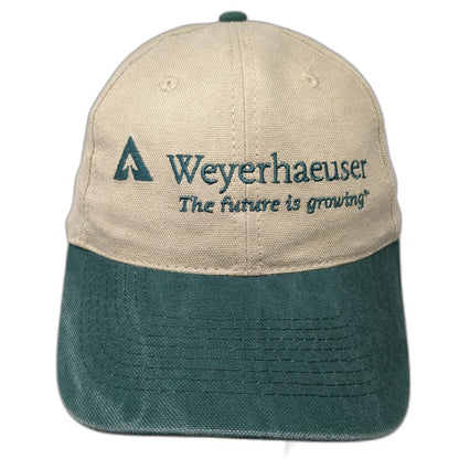 Boise Hat Baseball Cap Beige Green One Size Weyerhaeuser Timberland Strapback