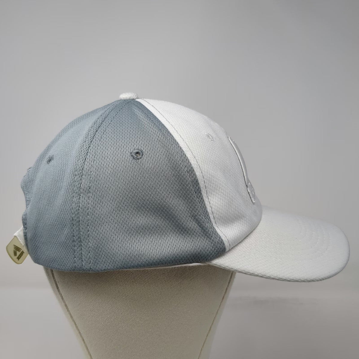 RBX Baseball Cap White Gray One Size Athletic Mesh Strapback Embroidered Logo