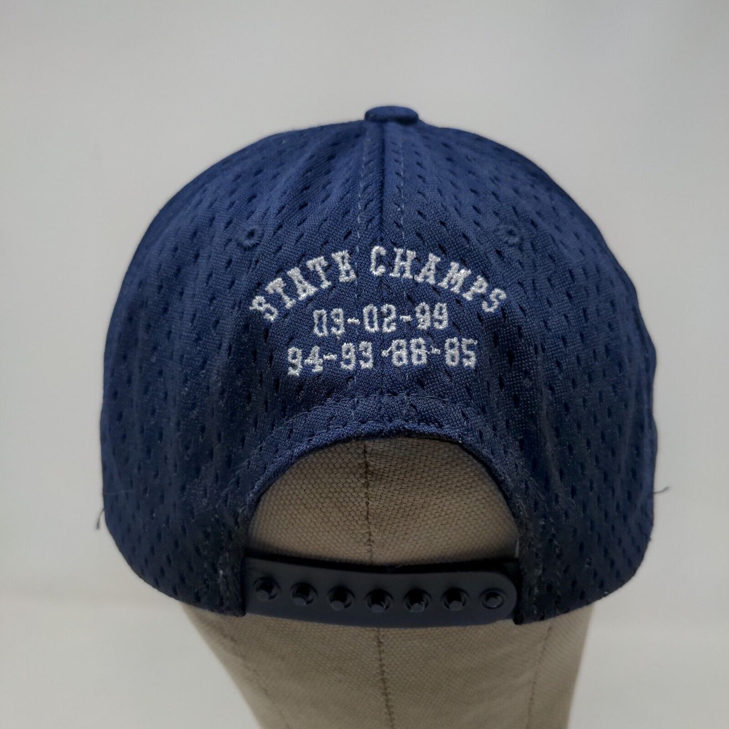 DeLong Men's Snapback Hat Blue Size M-L Embroidered Roncali Rebels Logo