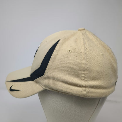 Nike Idaho Vandals NCAA Baseball Cap Beige Black One Size Stretch Fit Swoosh Hat