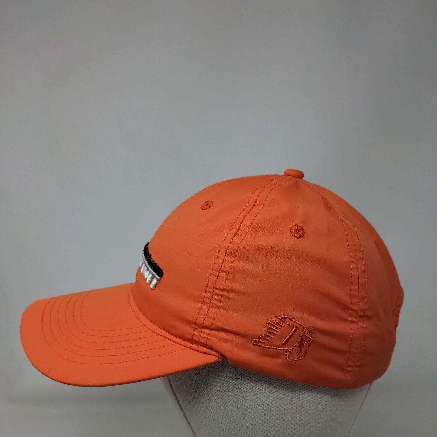 Champion Strapback Hat Orange One Size Embroidered 6 Panel DJ Caps