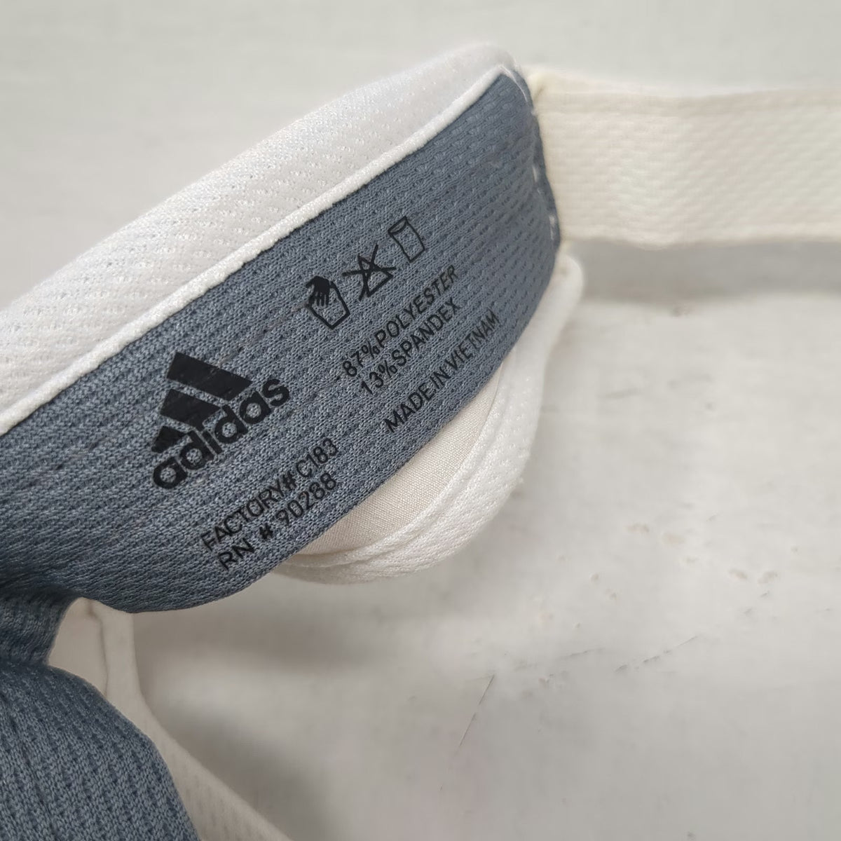 Adidas Visor White One Size Aeroready Moisture Wicking Strapback Golf Tennis Hat