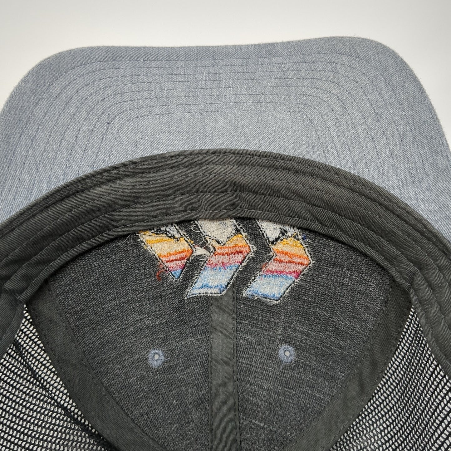 Mountain Snapback Trucker Hat Gray Large Adjustable Mesh Back Richardson