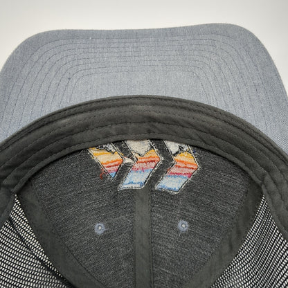 Mountain Snapback Trucker Hat Gray Large Adjustable Mesh Back Richardson