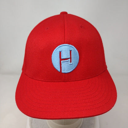 Vivint Solar 210 Fitted Hat Red Size 7 1/4-7 5/8 Embroidered 6 Panel Flexfit