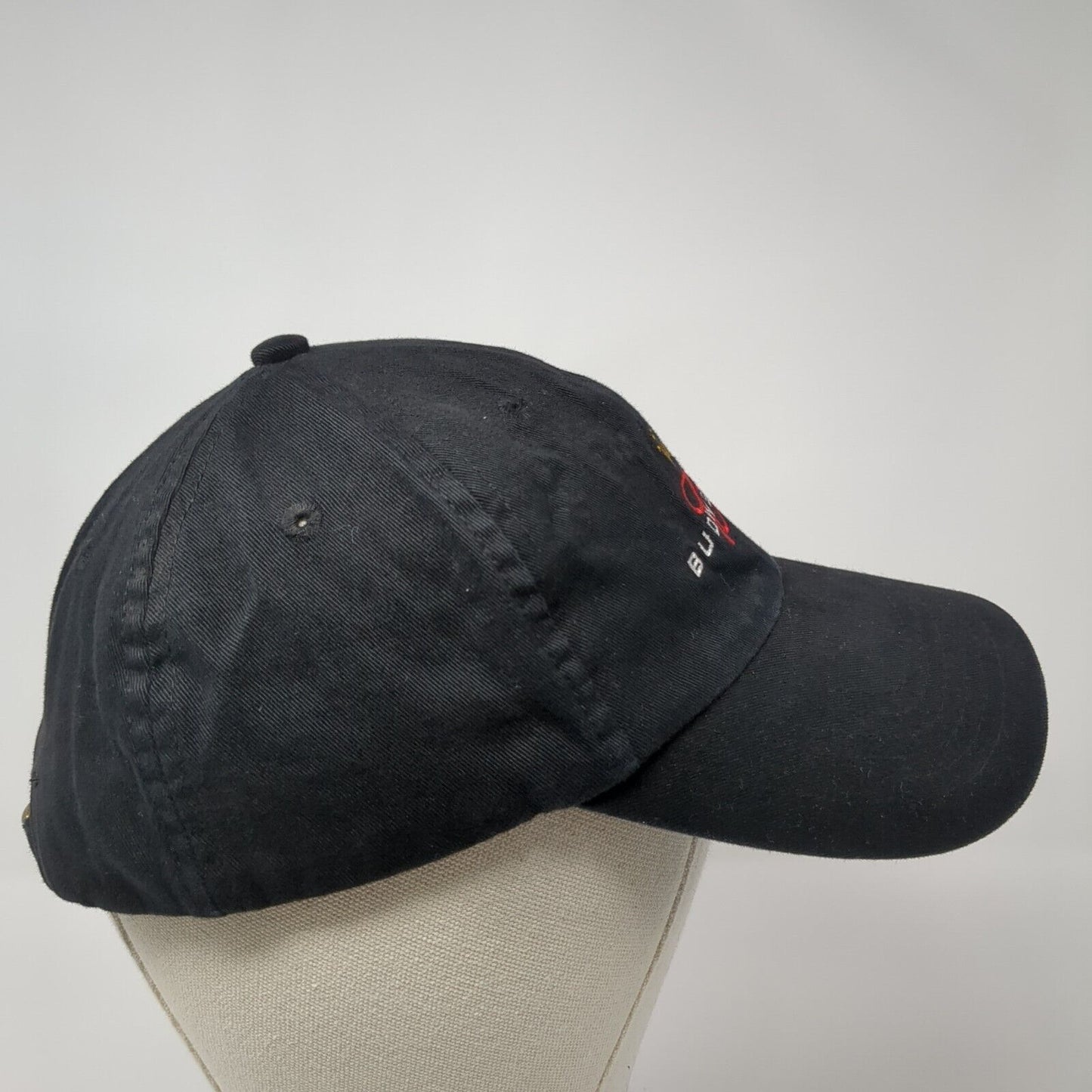 Budweiser Slideback Hat Black One Size Adjustable Embroidered 6 Panel Cotton