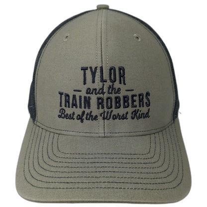 Richardson Trucker Hat Green One Size Snapback Tylor and the Train Robbers Band