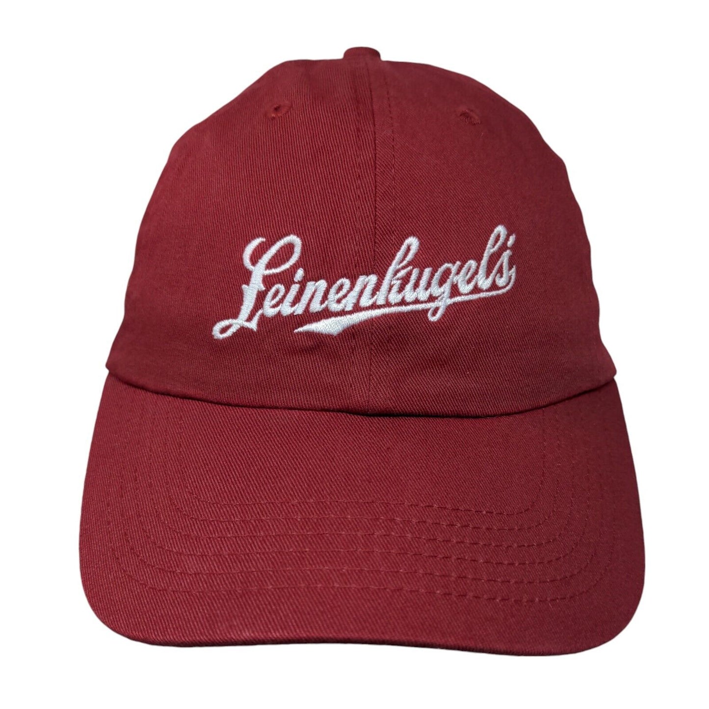 Leinenkugel's Slideback Hat Red One Size Embroidered Adjustable 6 Panel