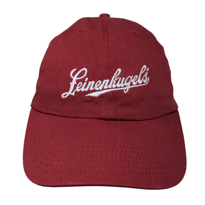 Leinenkugel's Slideback Hat Red One Size Embroidered Adjustable 6 Panel