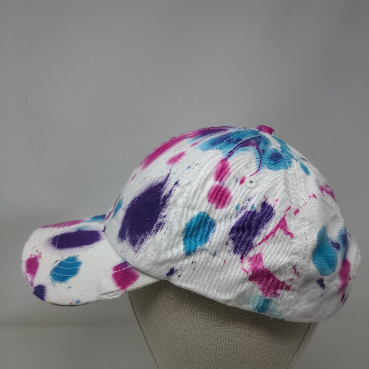 KB Ethos Ponytail Caps Multicolor One Size Splatter Paint Distressed Cotton