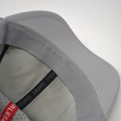 GHOST Trucker Hat Gray One Size Play Bad Fast Patch Perforated Golf Snapback Cap