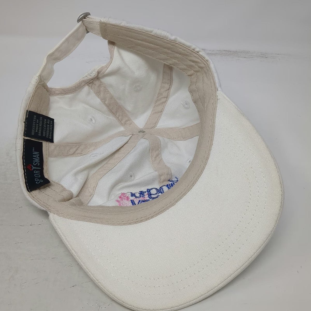 Sportsman Baseball Cap White One Size Casting for Recovery Fishing Pink Blue Hat