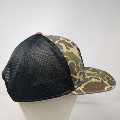 Yee Trucker Hat Green Black One Size Camo Mesh Snapback Embroidered Logo Country