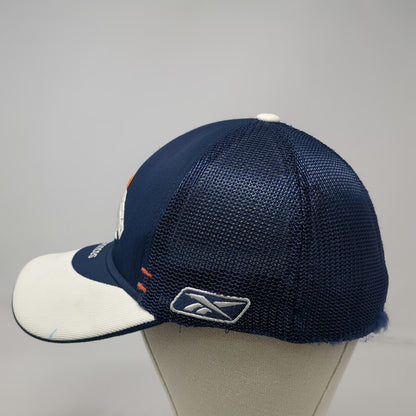 Denver Broncos NFL Reebok Blue One Size Mesh Back Stretch Fit Curved Brim Cap