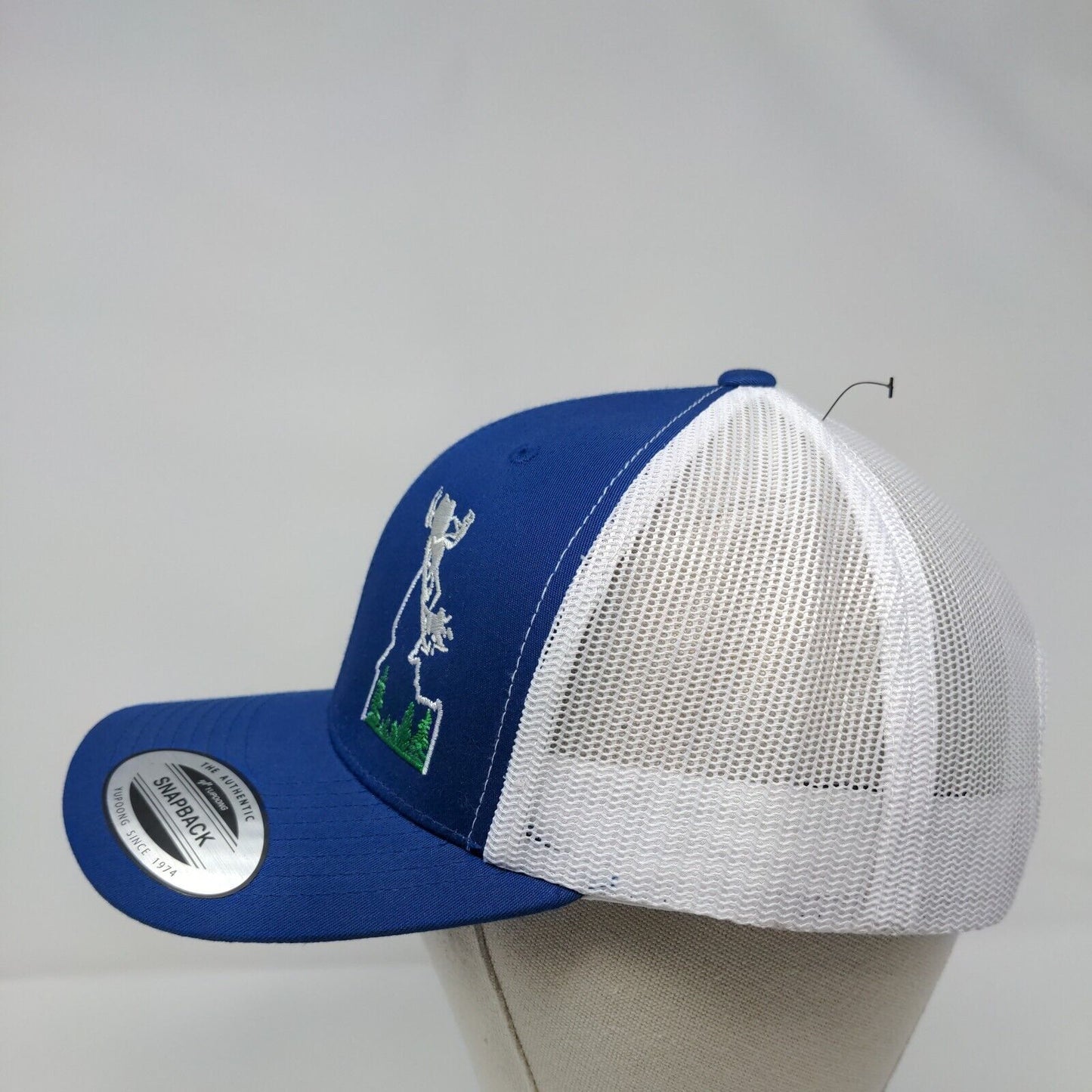 Idaho Snapback Mesh Back Trucker Hat Blue OSFA The Classics Yupoong
