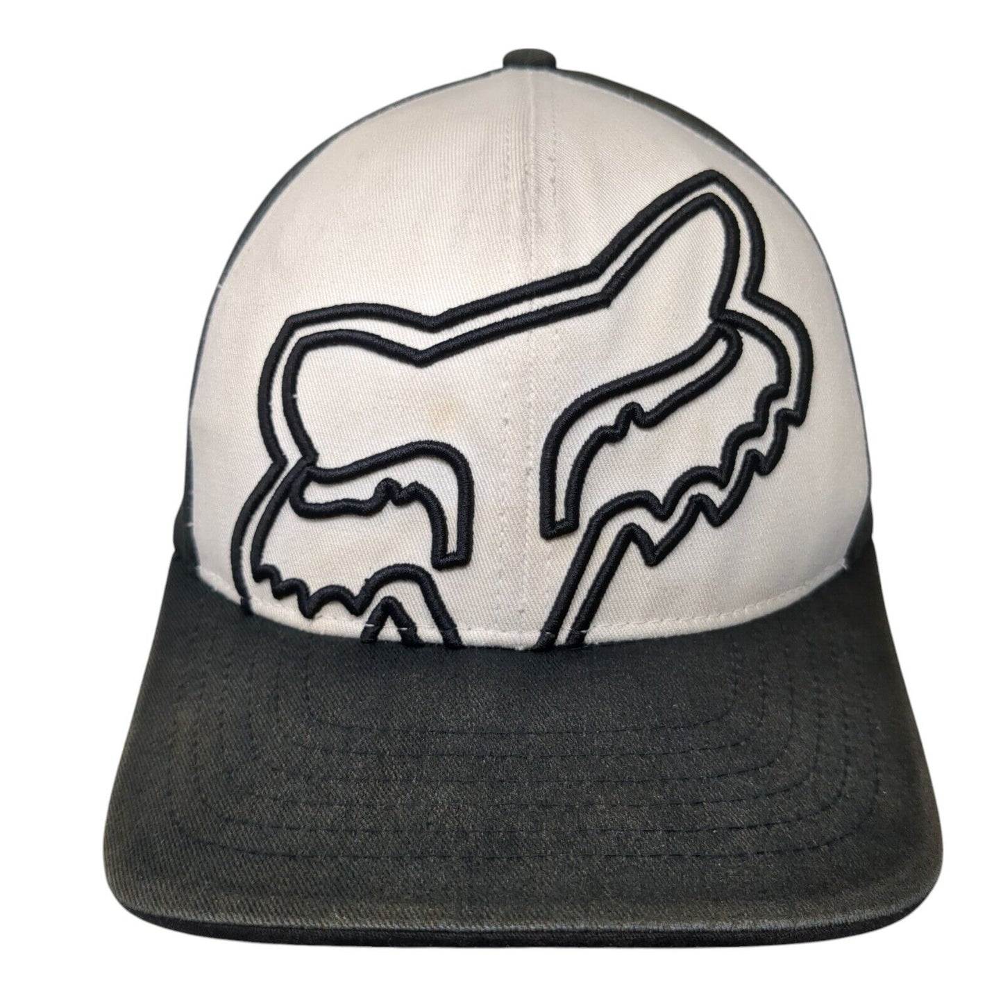 Fox Head Snapback Hat Black One Size Adjustable 6 Panel Colorblock