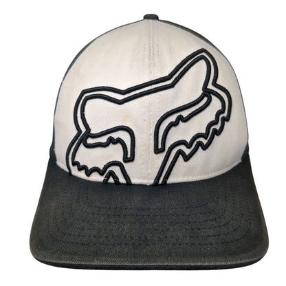 Fox Head Snapback Hat Black One Size Adjustable 6 Panel Colorblock